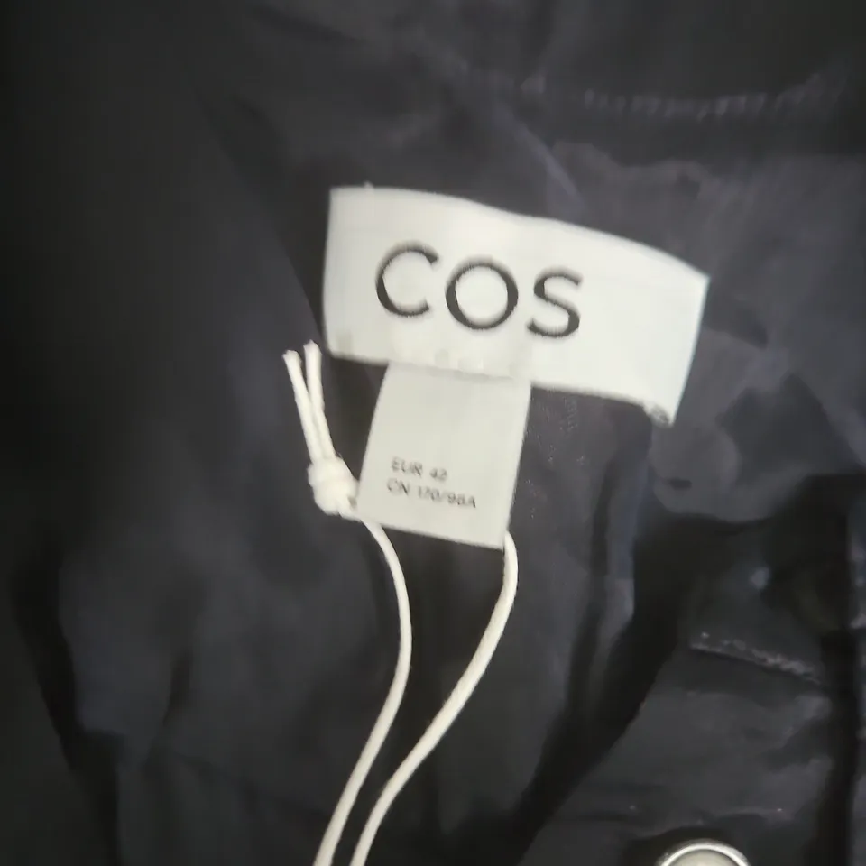 COS NAVY BUTTON-DOWN SHIRT, WOMEN'S, EU 42