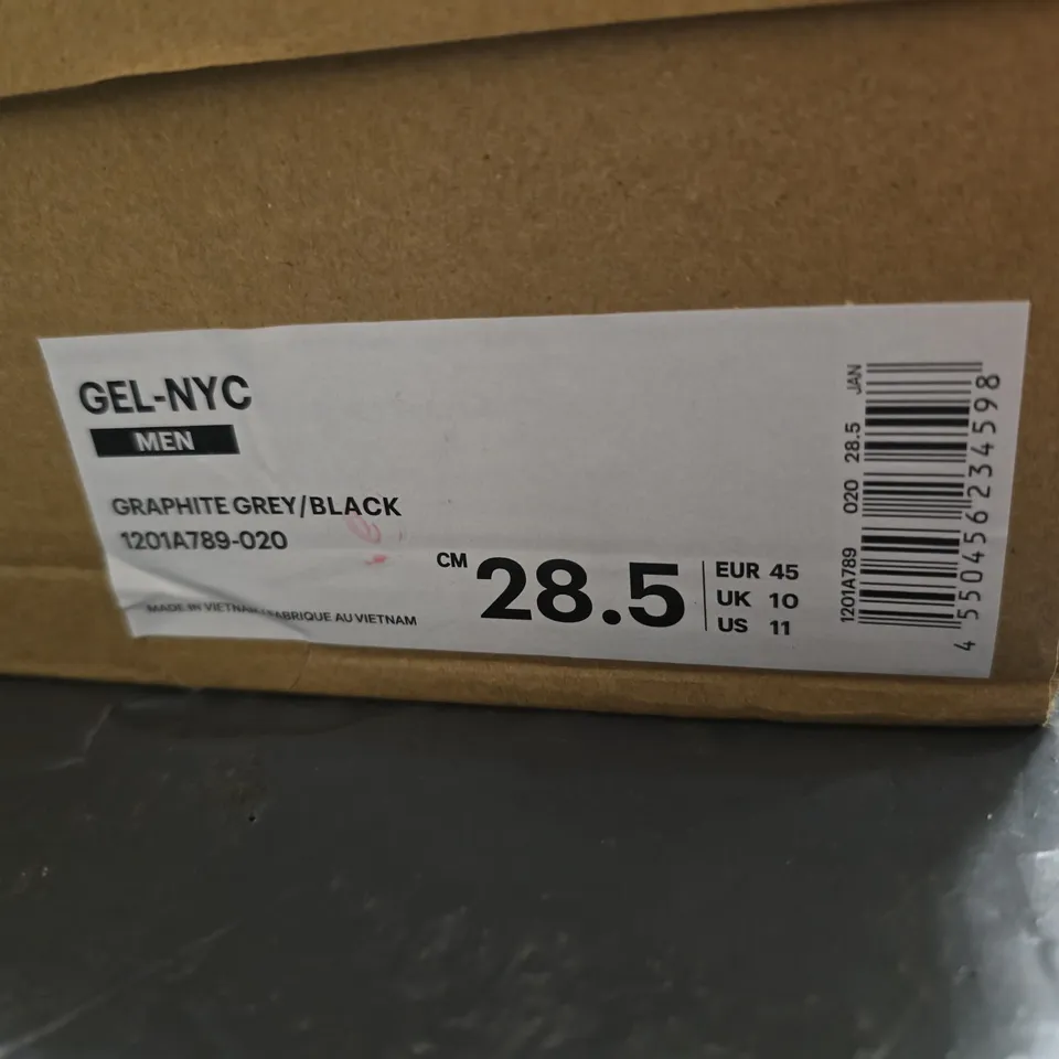 ASICS GEL-NYC MEN'S RUNNING SHOES – GRAPHITE GREY/BLACK, UK 10 (US 11, EU 45)