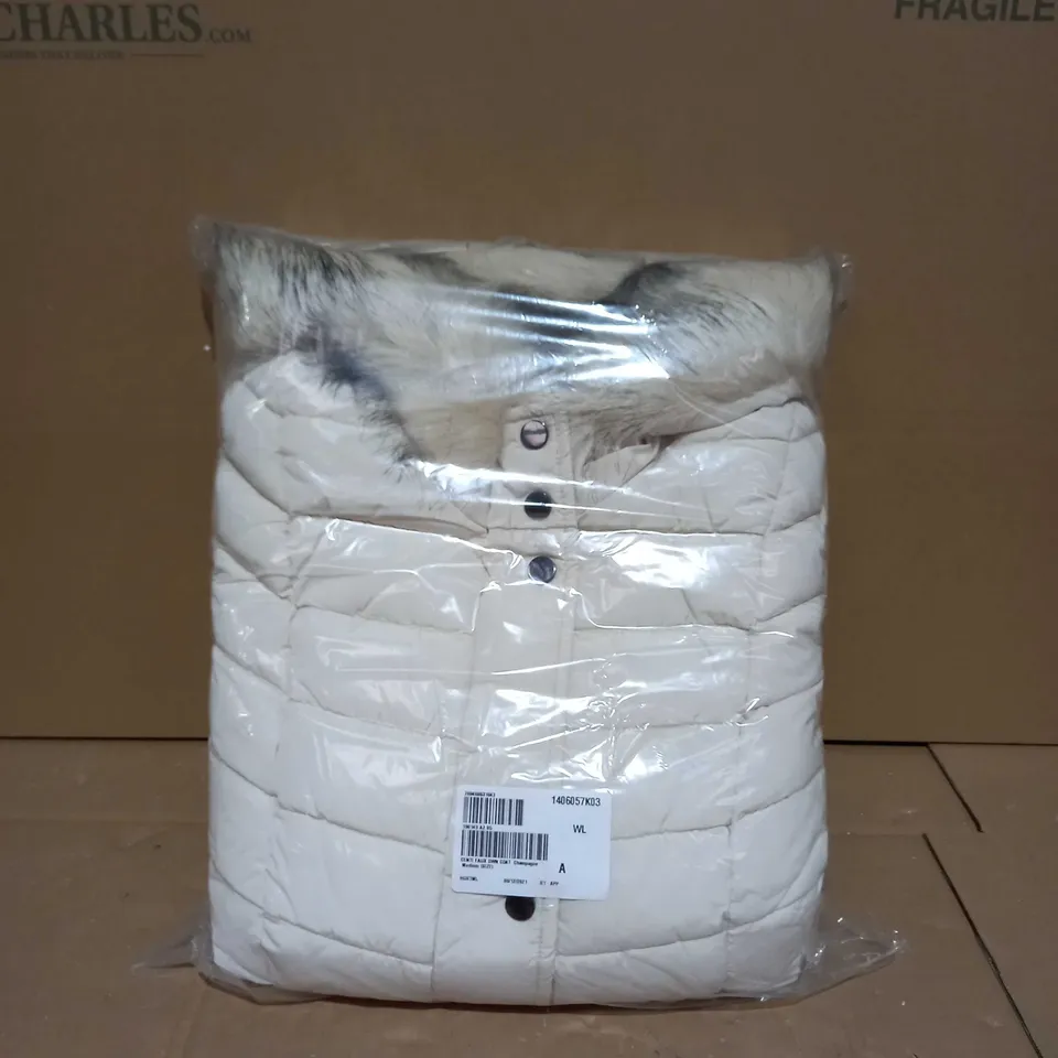 CENTIGRADE FAUX DOWN COAT CHAMPAGNE - MEDIUM 
