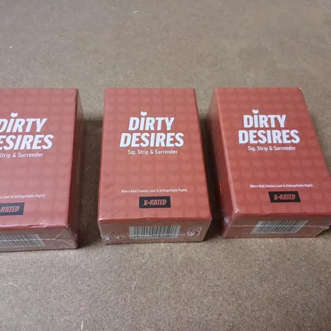 DIRTY DESIRES – SIP, STRIP & SURRENDER (3-PACK) – X-RATED