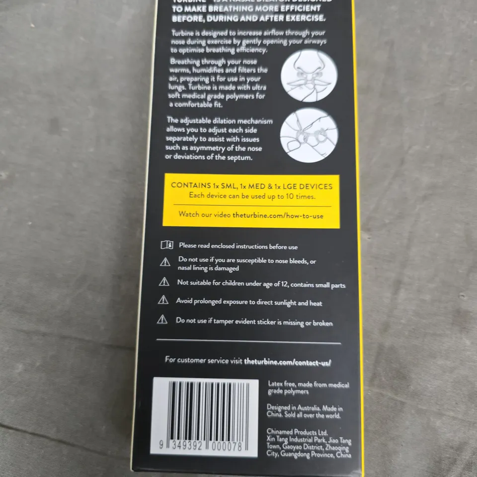 BOXED AND SEALED TURBINE NASAL DILATOR STARTER PACK – 3 PACK (RHINOMED)