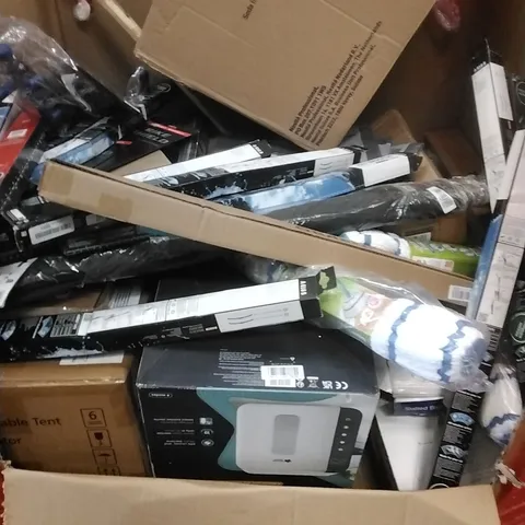 PALLET OF ASSORTED HOUSEHOLD GOODS AND PRODUCTS TO INCLUDE; STERILISER, INFLATABLE TENT, BOXED FURNITURE ETC