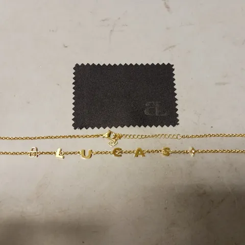 BOXED ABBOTTLYON GOLDEN NECKLACE WITH NAME - LUCAS