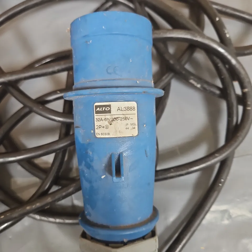 ALTO AL3888 32A 200-250V 2P+E INDUSTRIAL POWER PLUG WITH CABLE – BLUE