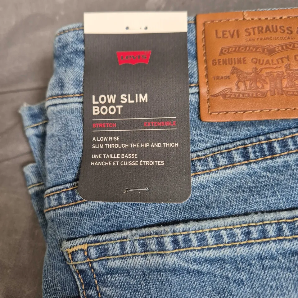 LEVI'S LOW SLIM BOOT JEANS – BLUE DENIM - 29W 30L