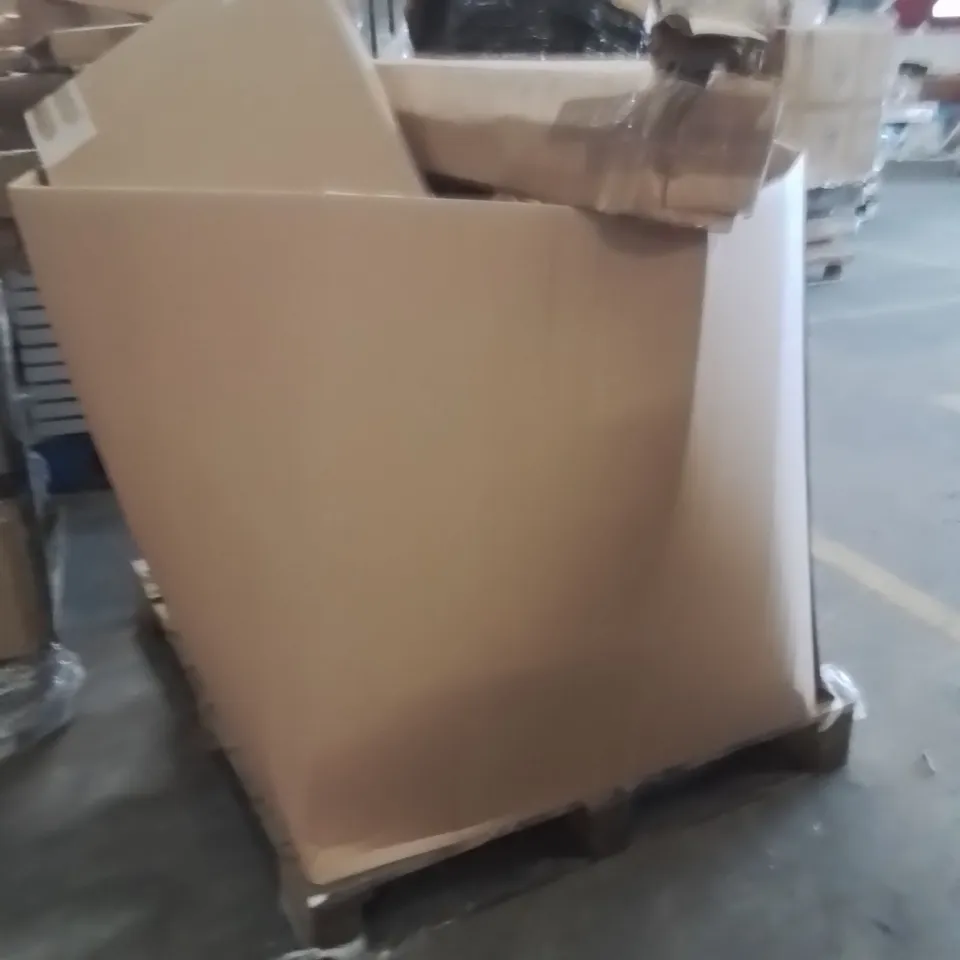 PALLET OF ASSORTED HOUSEHOLD GOODS AND PRODUCTS TO INCLUDE;PARASOL,BOXING BAG,FAN