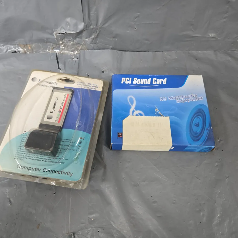 APPROXIMATELY 20 ASSORTED ELECTRICAL PRODUCTS TO INCLUDE SOUND CARDS, EXPRESS CARDS ETC - COLLECTION ONLY 