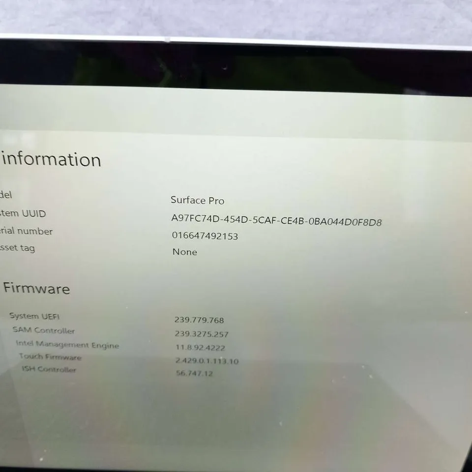 MICROSOFT SURFACE PRO 256GB