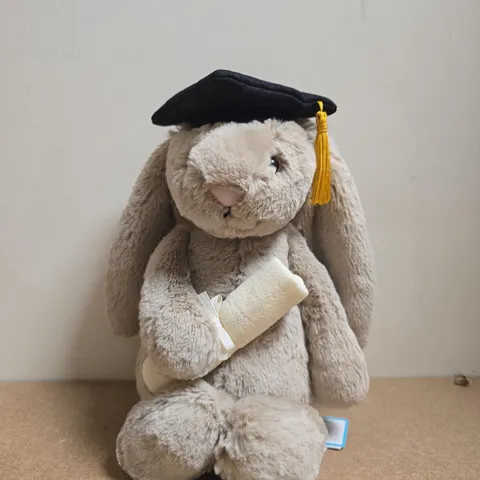 JELLYCAT- MY NAME IS BASHFUL BUNNY GRADUATION OUTFIT PLUSHIE