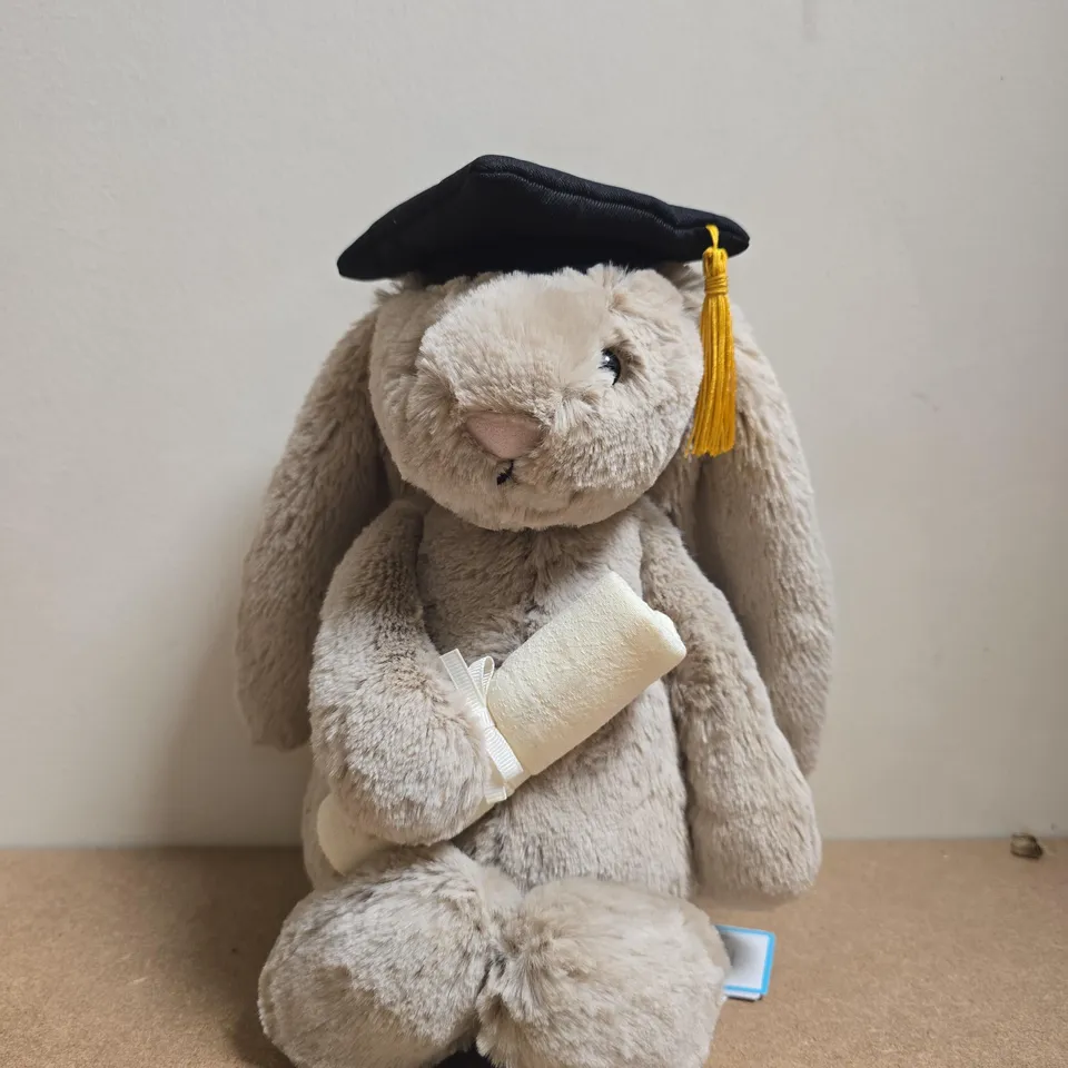 JELLYCAT- MY NAME IS BASHFUL BUNNY GRADUATION OUTFIT PLUSHIE