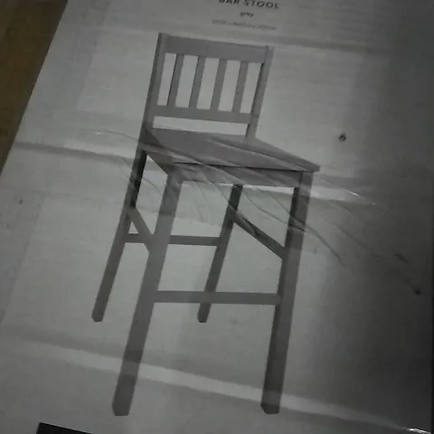 BOXED BROMLEY BAR STOOL GREY