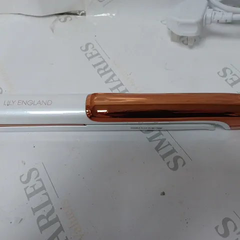 BOXED LILY ENGLAND DELUXE HAIR STRAIGHTENERS ROSE GOLD