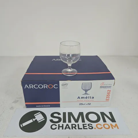 ARCOROC AMΓLIA 25CL GLASSES β SET OF 12, MADE IN FRANCE