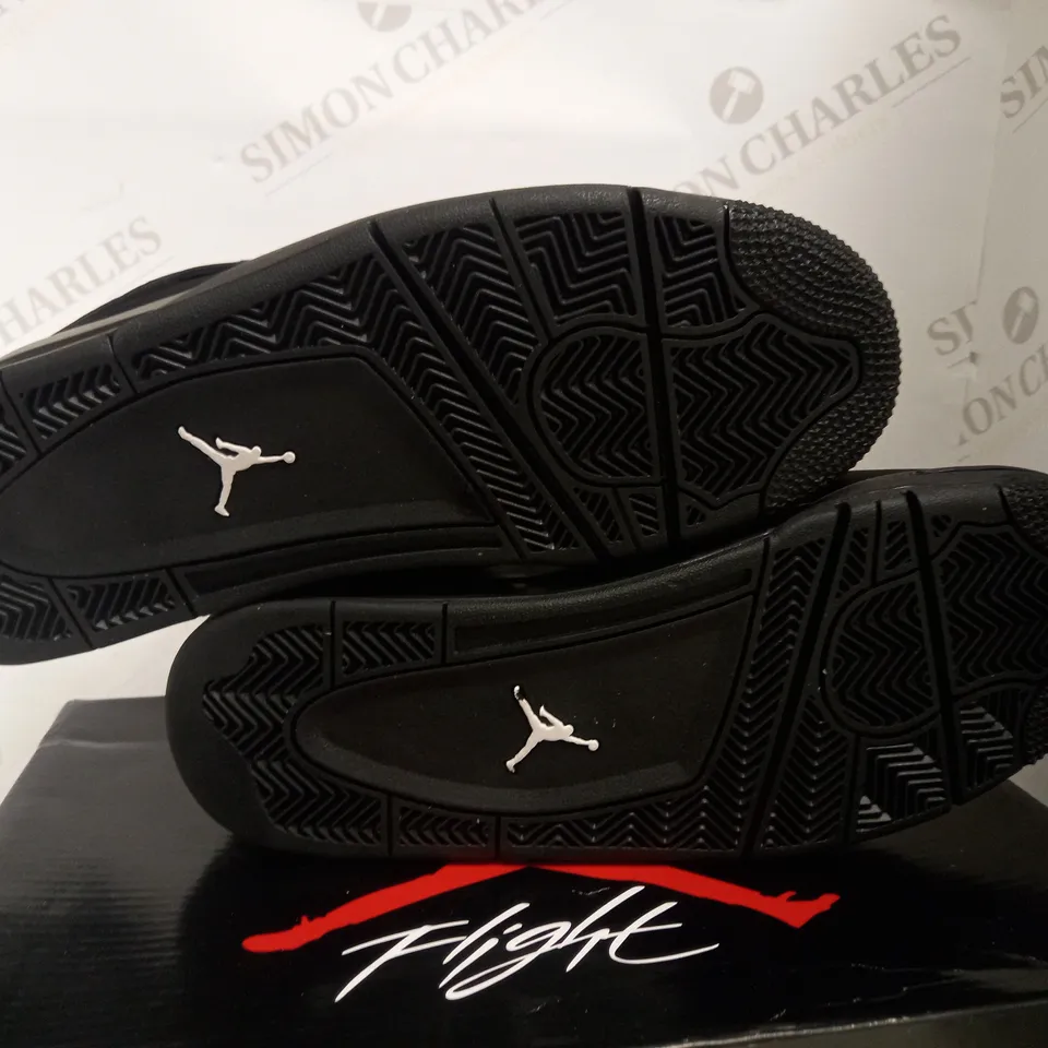 AIR JORDAN 4 RETRO ALL BLACK TRAINER UK 9 