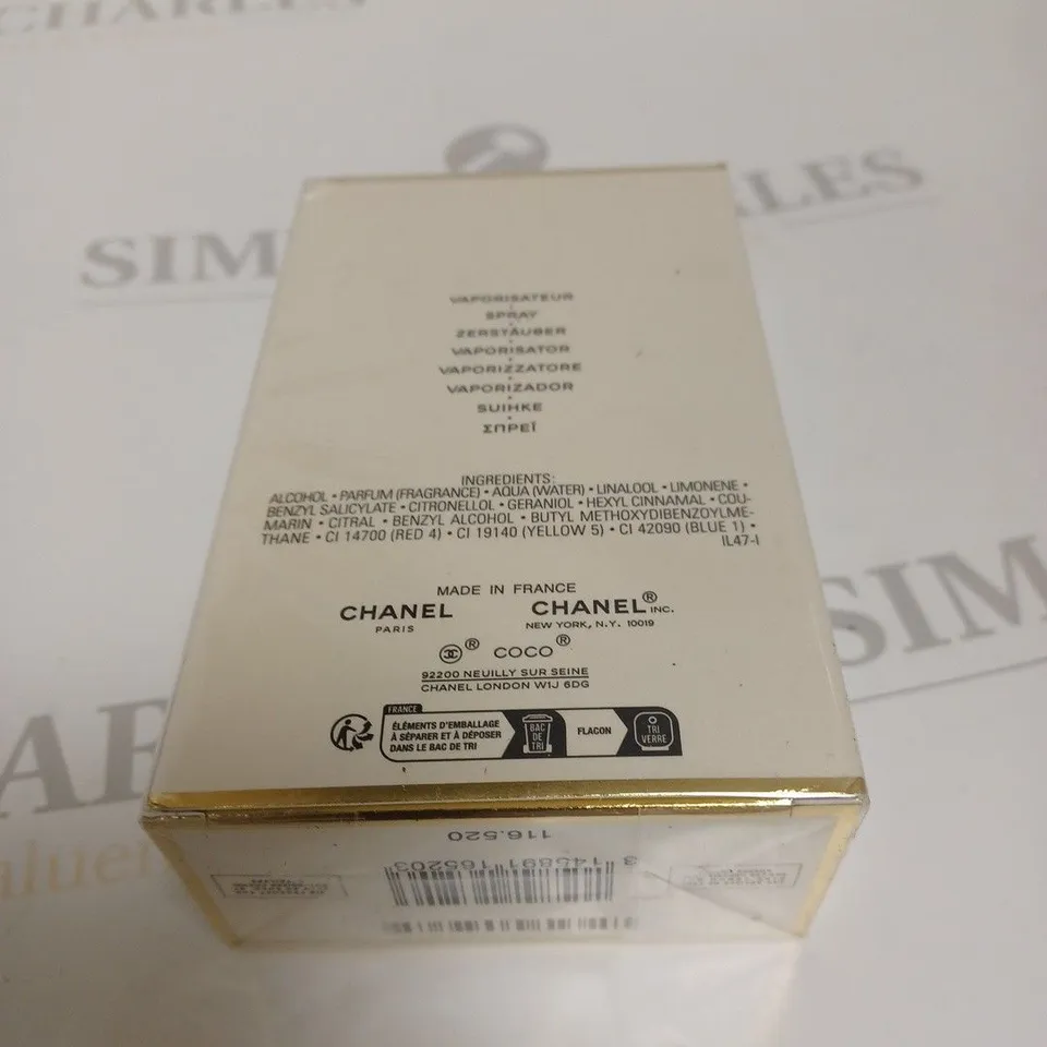 BOXED AND SEALED COCO MADEMOISELLE CHANEL EAU DE PARFUM 100ML 