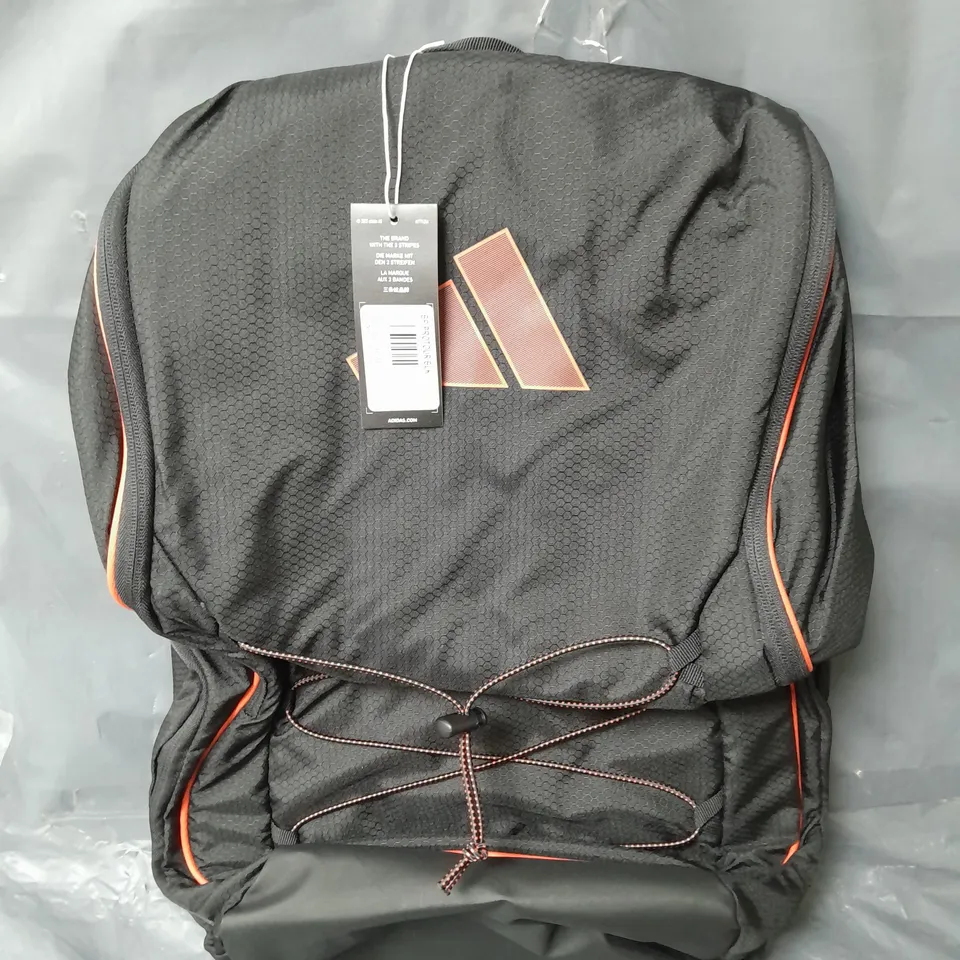 ADIDAS PROTOUR BACKPACK IN BLACK/ORANGE