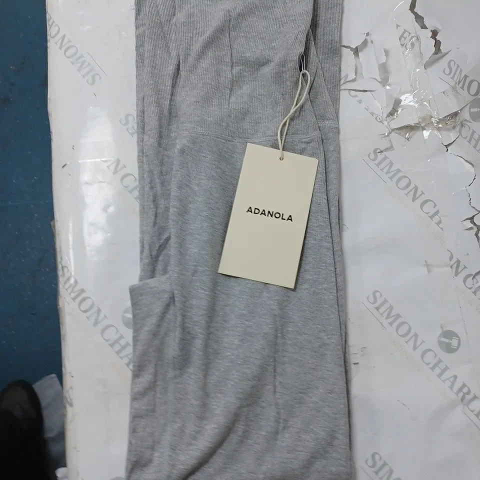 ADANOLA RIB FOLD OVER PANTS - GREY MELANGE - MEDIUM 