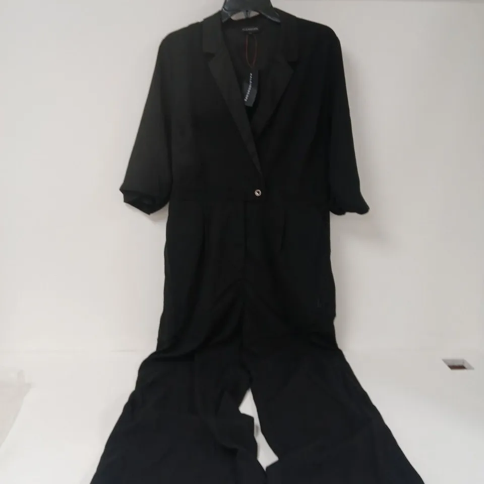 KALEIDOSCOPE BLACK JUMPSUIT WITH BLAZER-STYLE TOP – WOMEN'S SIZE 16