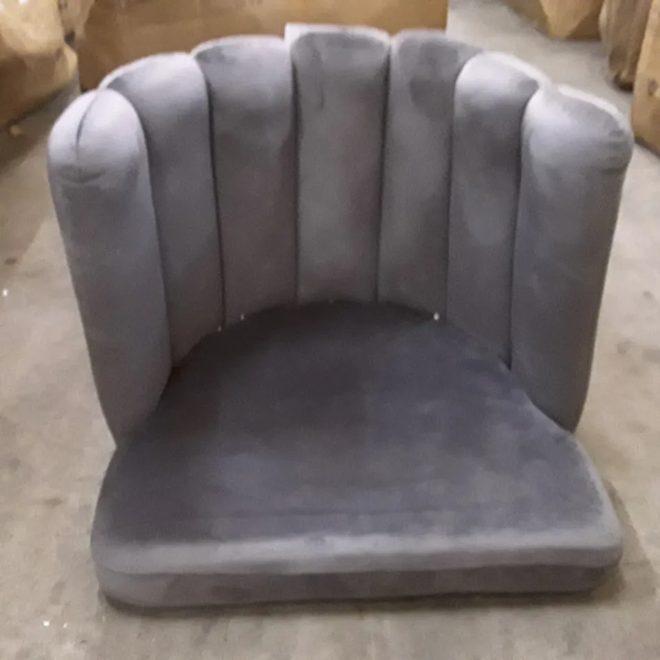 BOXED GREY VELVET DINING CHAIRS