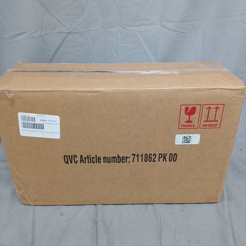 JM BY JULIEN MACDONALD SET OF 2 CRYSTAL LOTUS FLOWER MIRROR TRINKET BOX