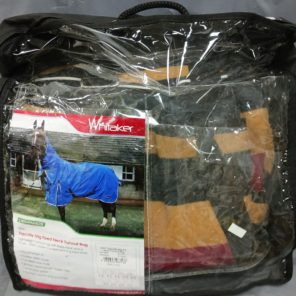 WHITAKER TOPCLIFFE 50g FIXED NECK TURNOUT RUG - SIZE 6'0