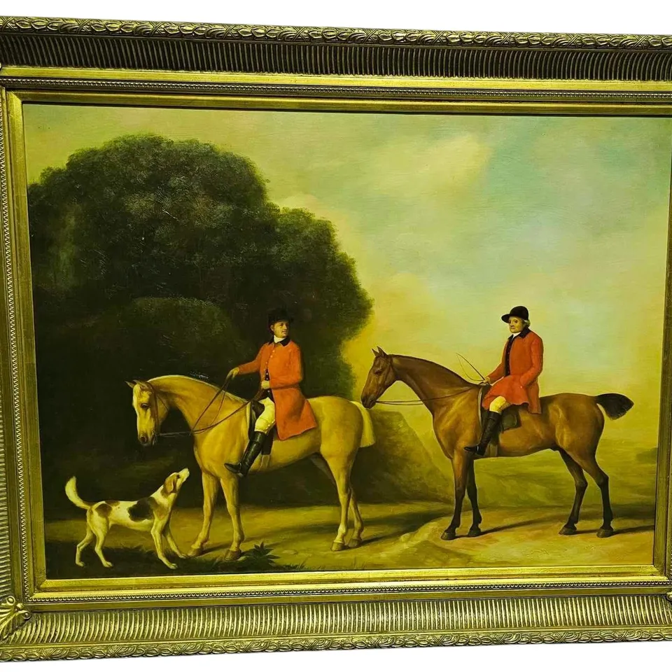 "HUNTSMAN OF THE BROCKLESBY HOUNDS" 18TH CENTURY OIL PAINTING RRP £1800