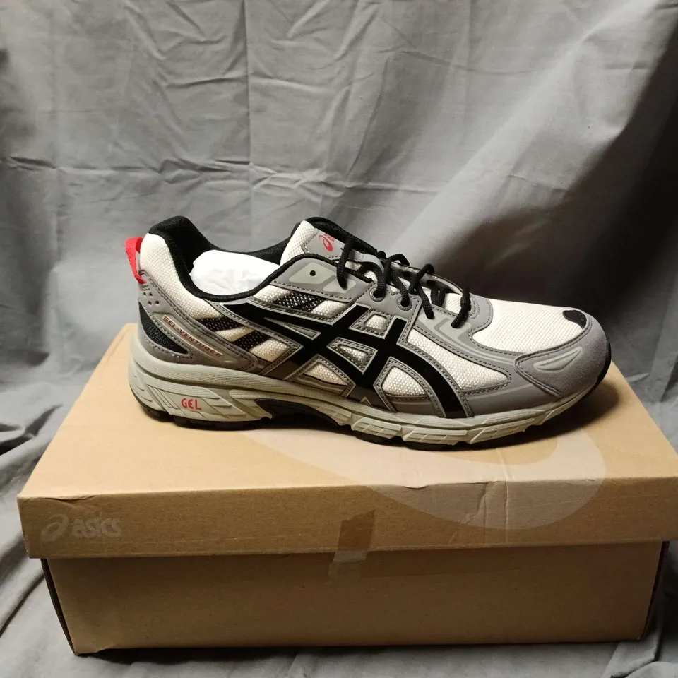 ASICS - GEL RUNNING SHOES – GREY/WHITE, MEN'S UK SIZE 9