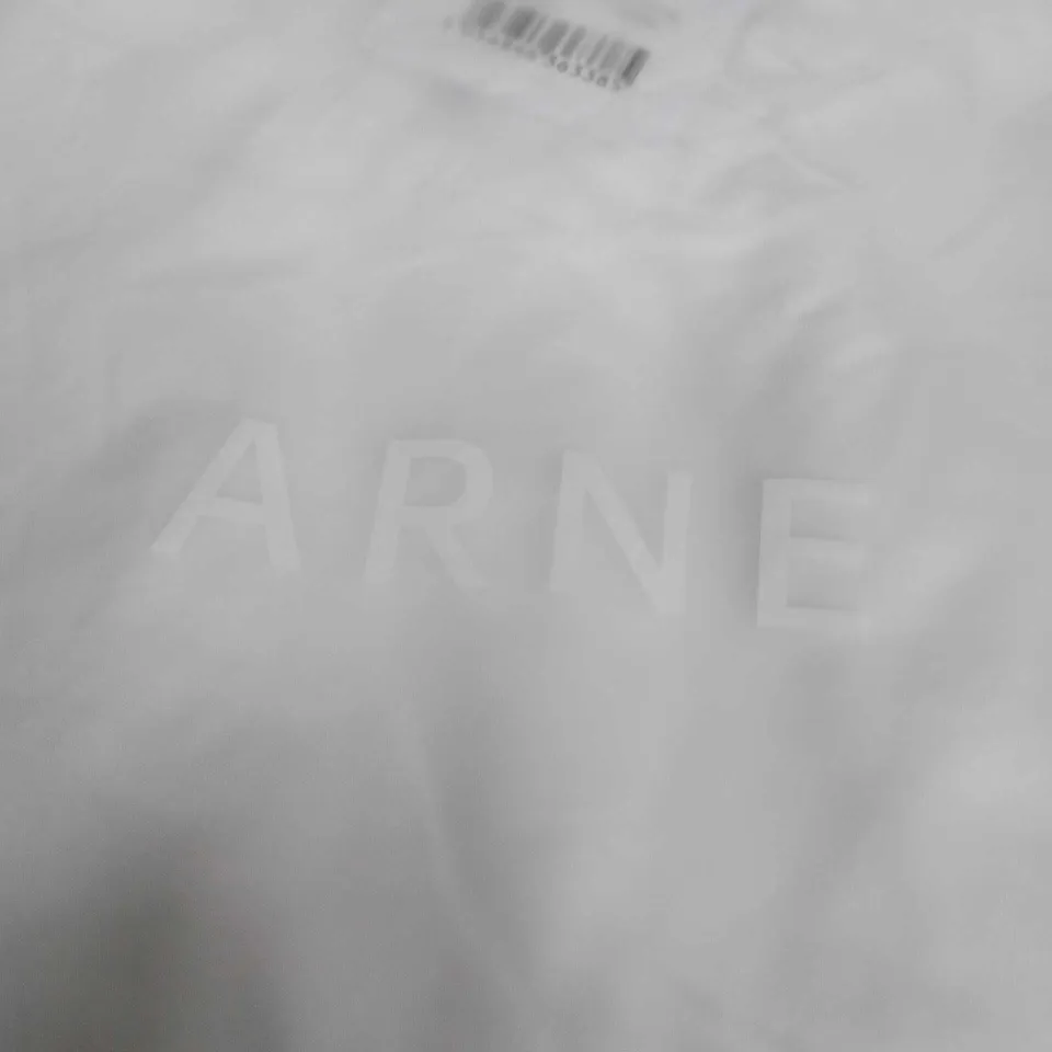 ARNE RELAXED FIT T-SHIRT - WHITE, SIZE S