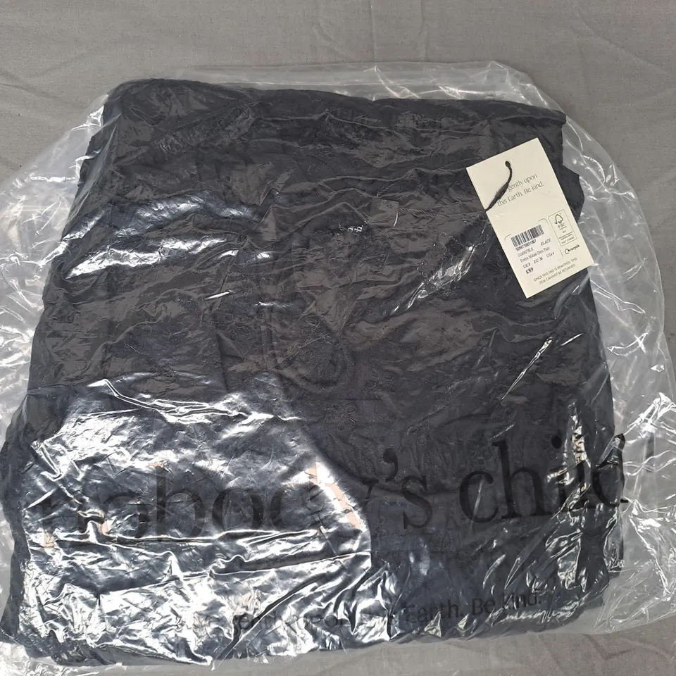 NOBODY'S CHILD EVELYN MIDAXI DRESS IN BLACK UK SIZE 8