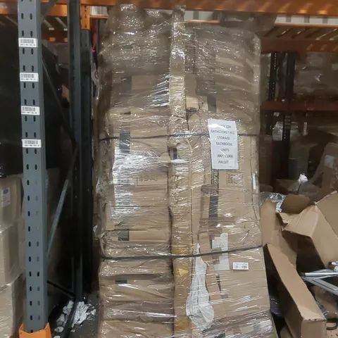 PALLET CONTAINING APPROXIMATELY 12x BATHSTORE TALL STORAGE BATHROOM UNITS