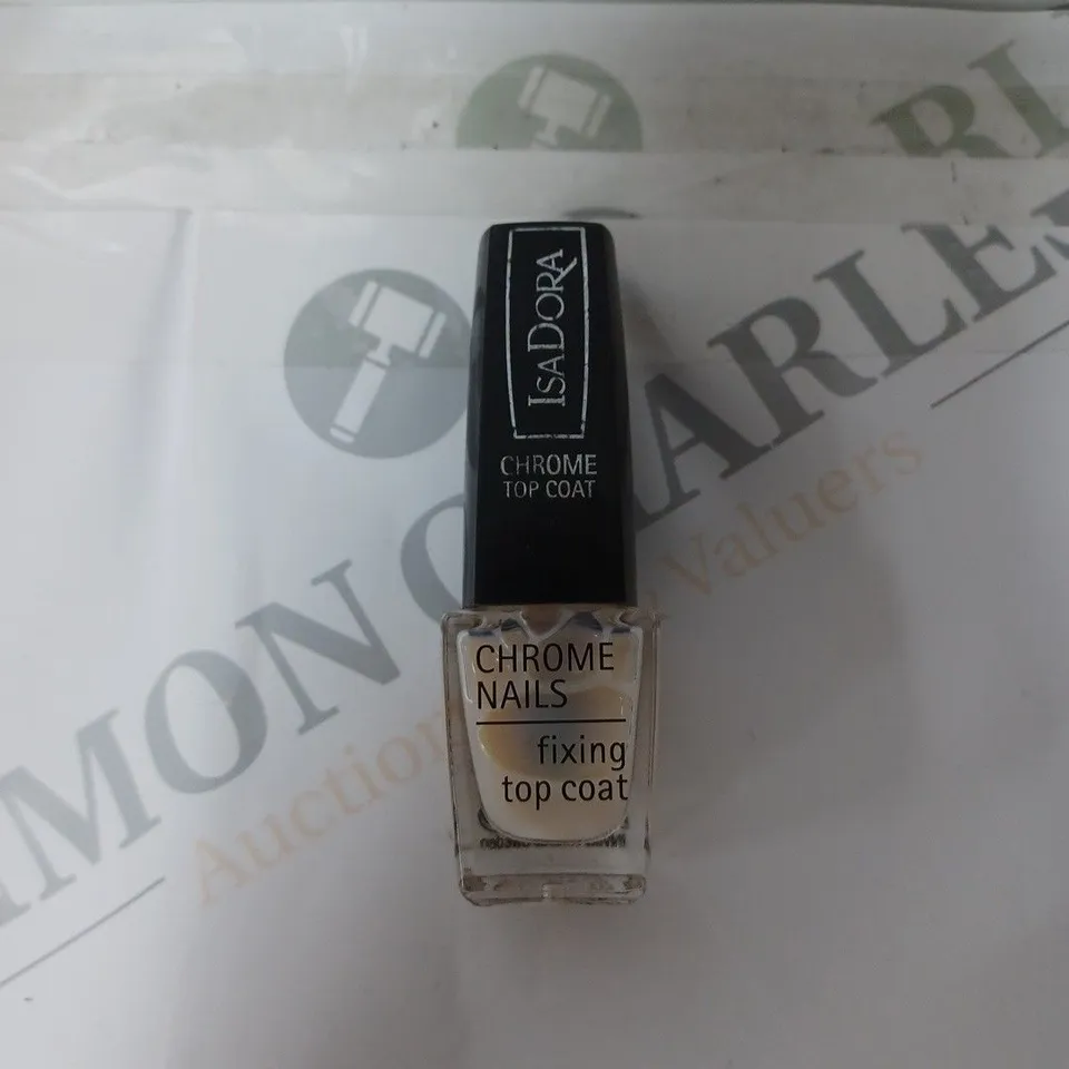 BOX OF APPROX 20 ISA DORA CHROME TOP COAT NAIL POLISH. 