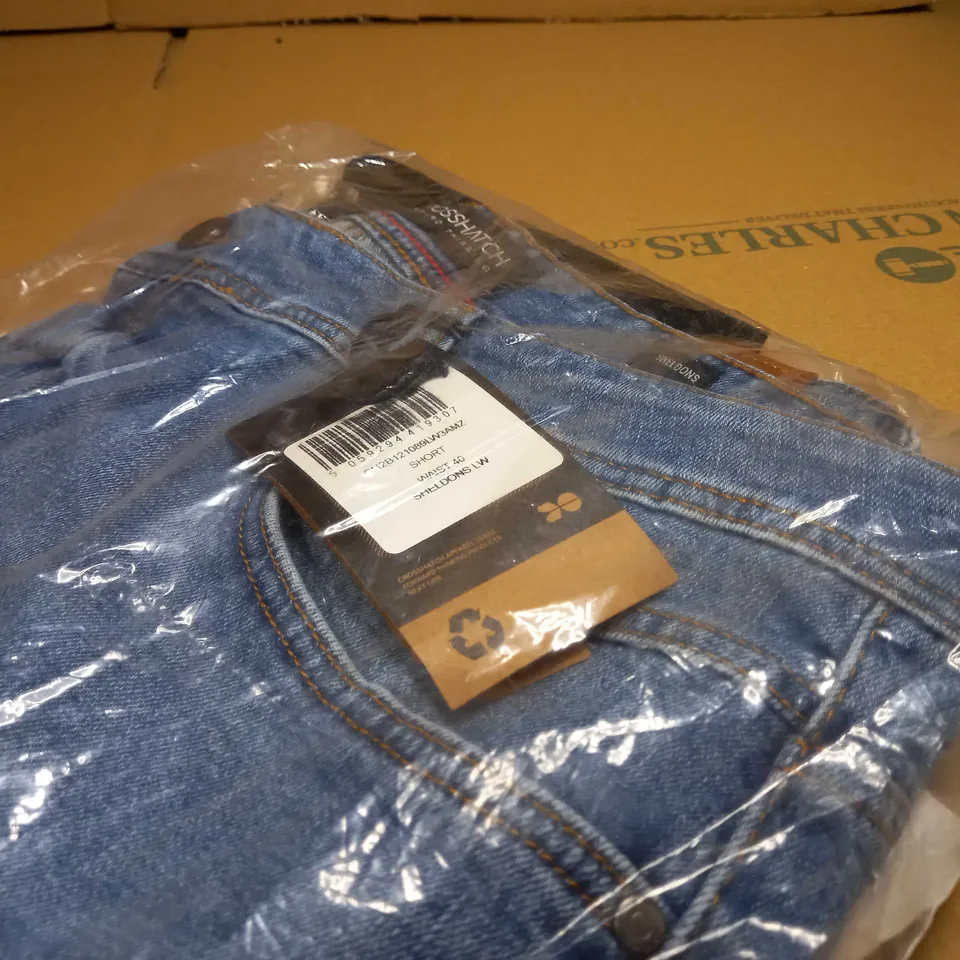 PACKAGED CROSSHATCH MES BLUE CLASSIC JEANS - SIZE W40/SMALL