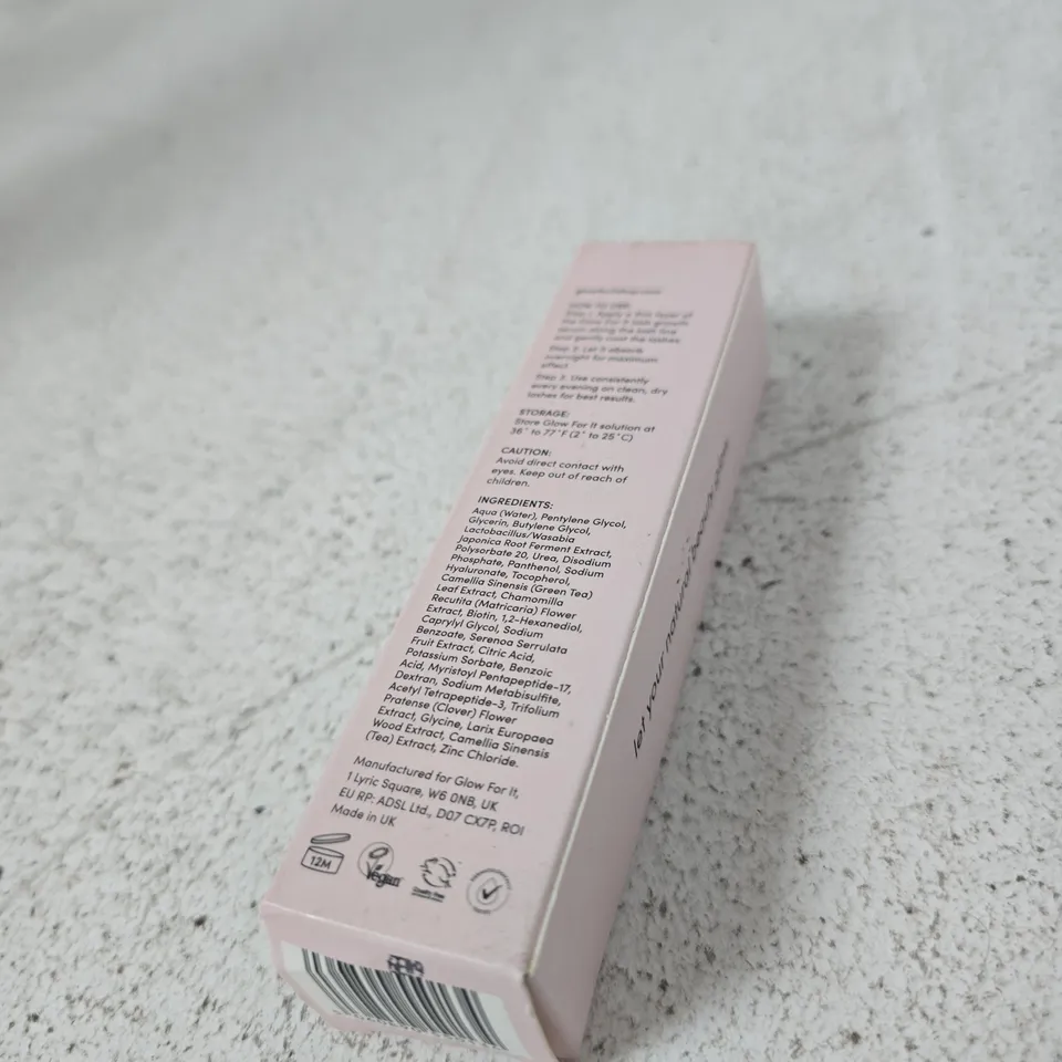 Glow For It Lash Growth Serum – 3ml, pink box