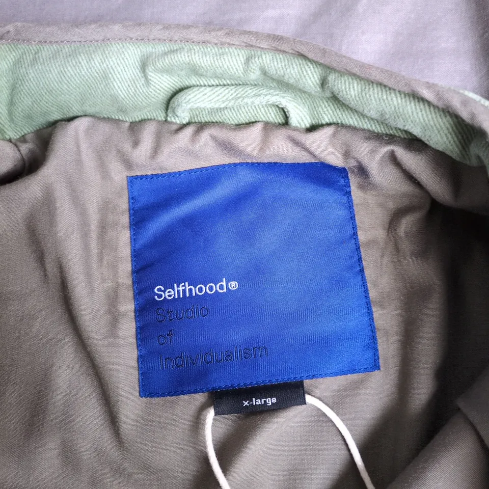 SELFHOOD STUDIO OF INDIVIDUALISM QUILTED PATCHWORK JACKET – ARMY – STYLE 77345 – XL