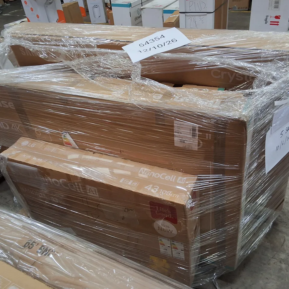PALLET CONTAINING 6 ASSORTED DAMAGED TVS