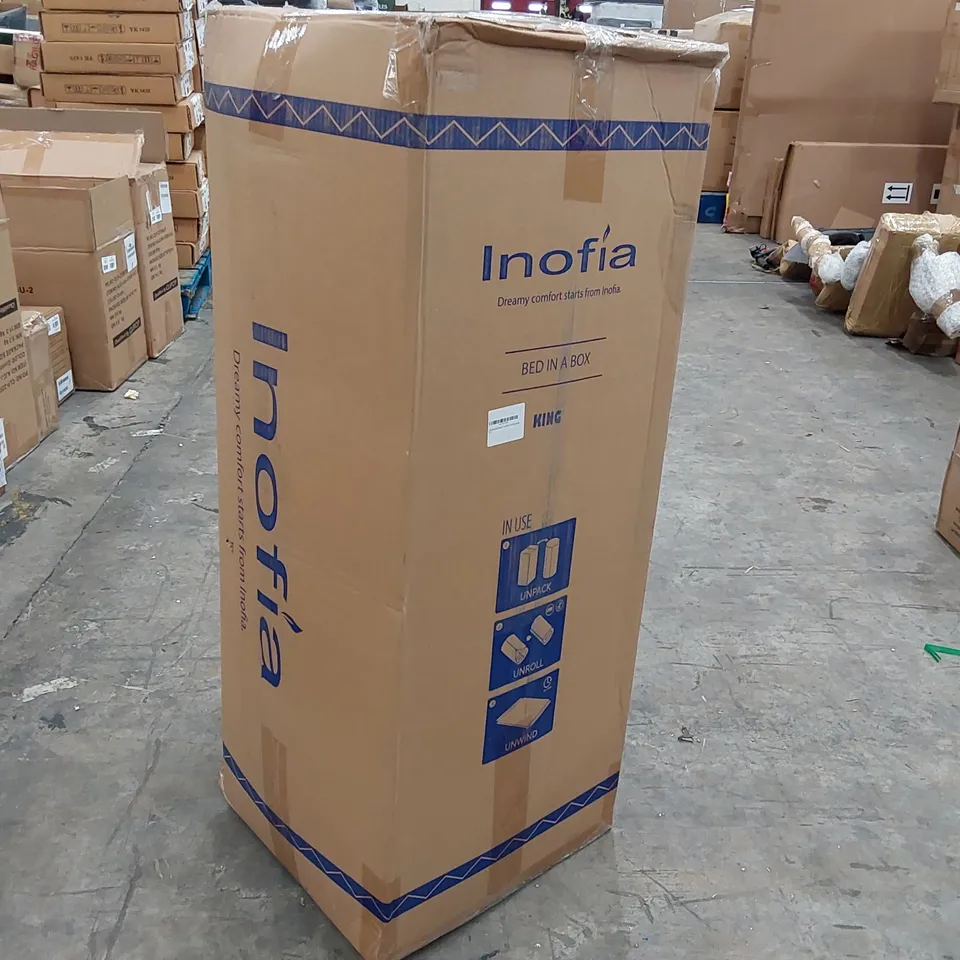 BRAND NEW BOXED INOFIA KING SIZE MEMORY FOAM BED IN A BOX MATTRESS (1 BOX)