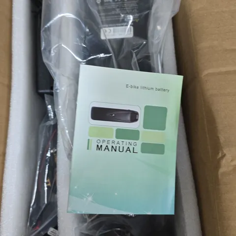 E-BIKE LITHIUM BATTERY WITH CHARGER AND OPERATING MANUAL