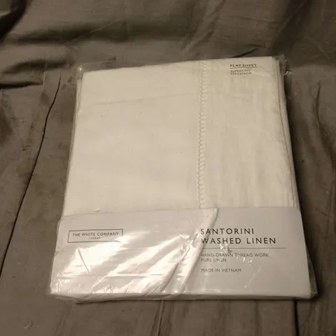 THE WHITE COMPANY SANTORINI FLAT SHEET SUPERKING 305 X 275 CM
