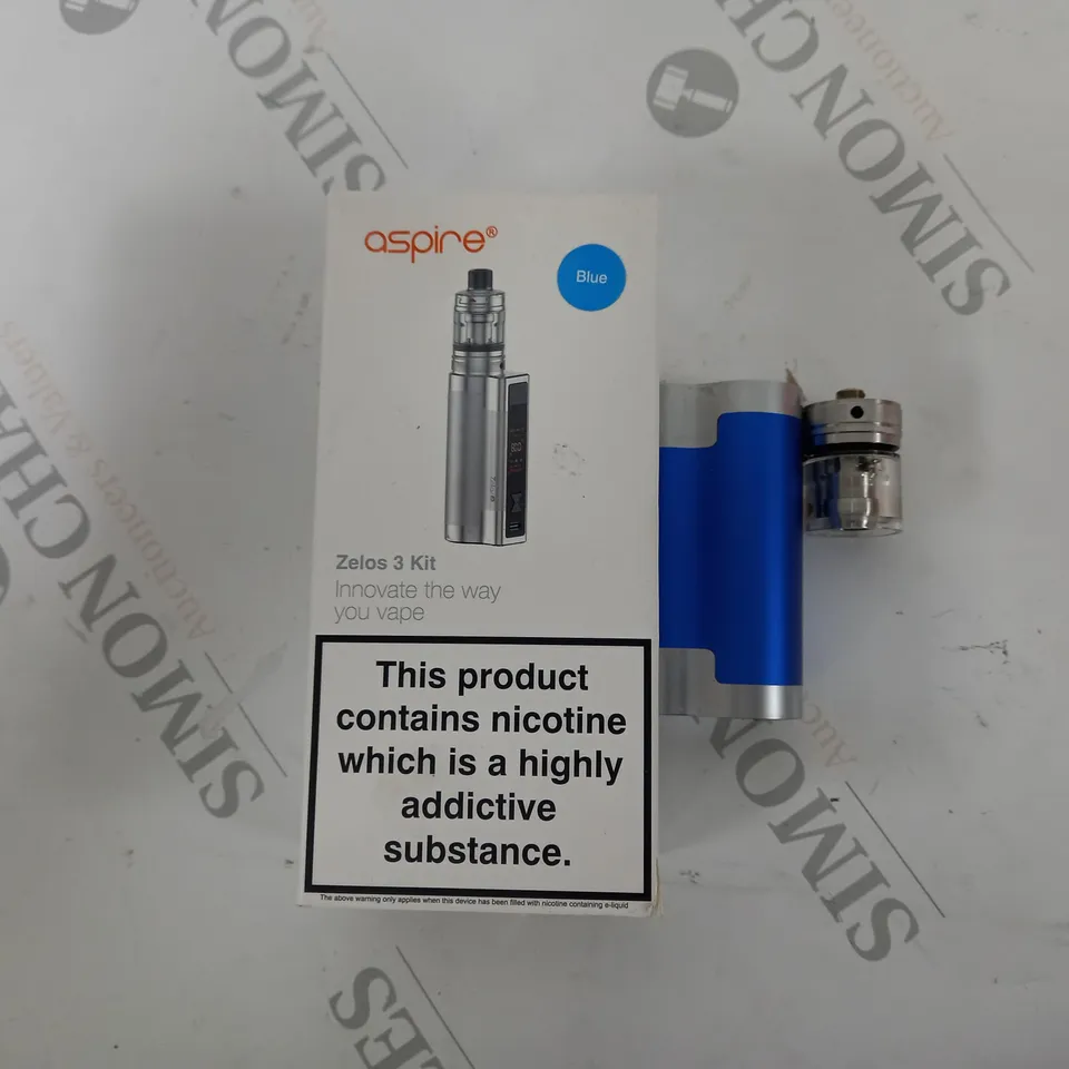 BOXED ASPIRE ZELOS 3 KIT BLUE 