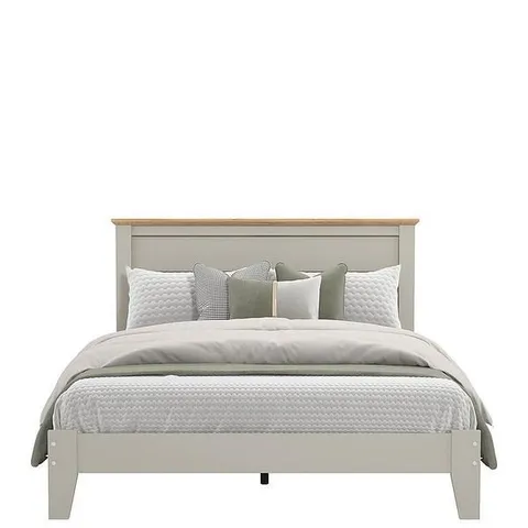 BOXED ATLANTA KING SIZE BED FRAME - GREY (1 BOX)