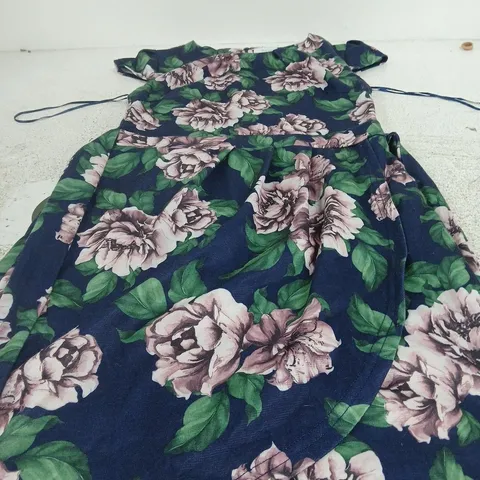 BLUE VANILLA FLORAL PRINT DRESS – UK 10 (EU 38, US 6)