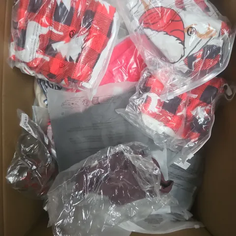 APPROXIMATELY 20 ASSORTED CLOTHING PRODUCTS IN VARIOUS STYLES & SIZES