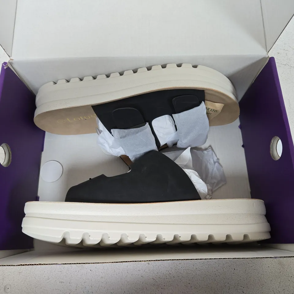 UK 7 LOTUS VOLOS BLACK SANDALS – EU 40
