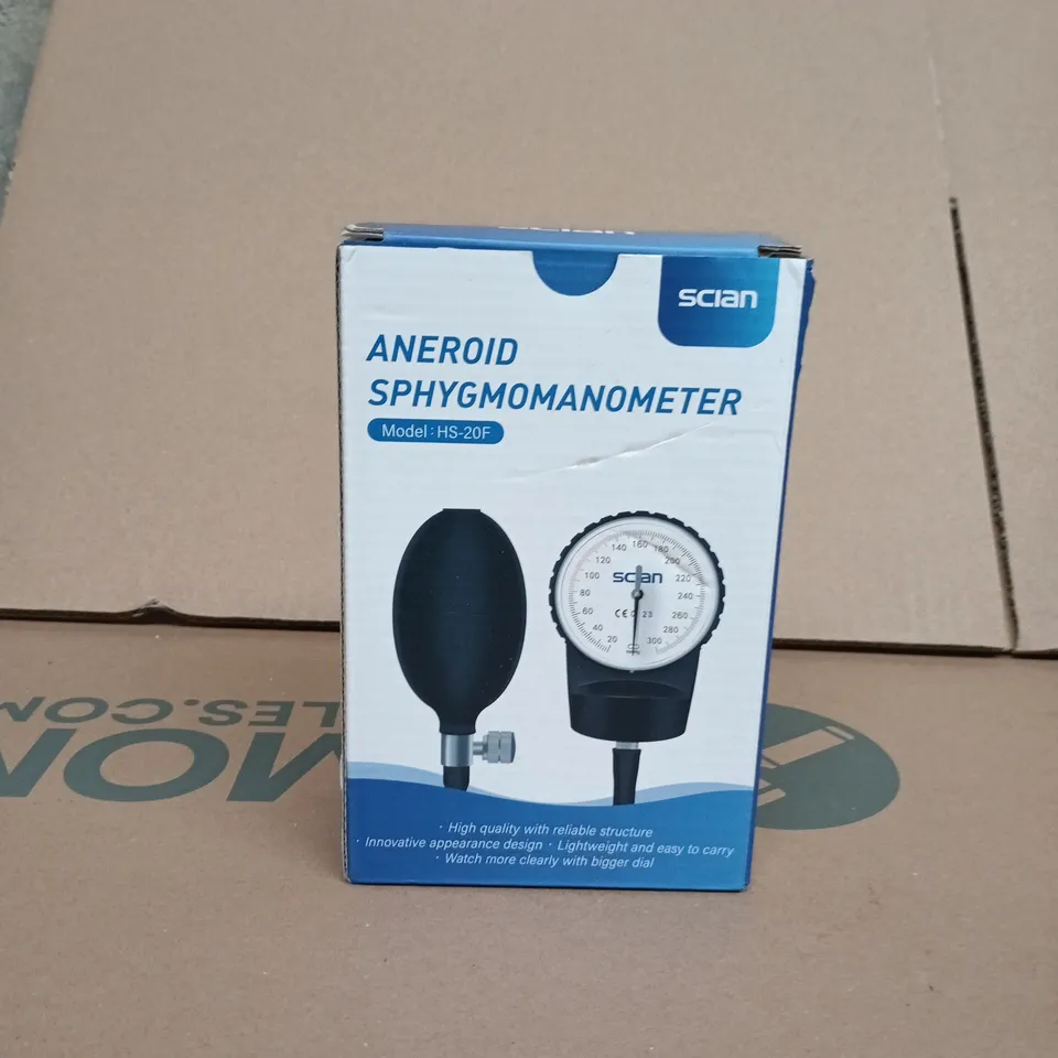 SCAN ANEROID SPHYGMOMANOMETER HS-20F – BLOOD PRESSURE MONITOR IN BOX