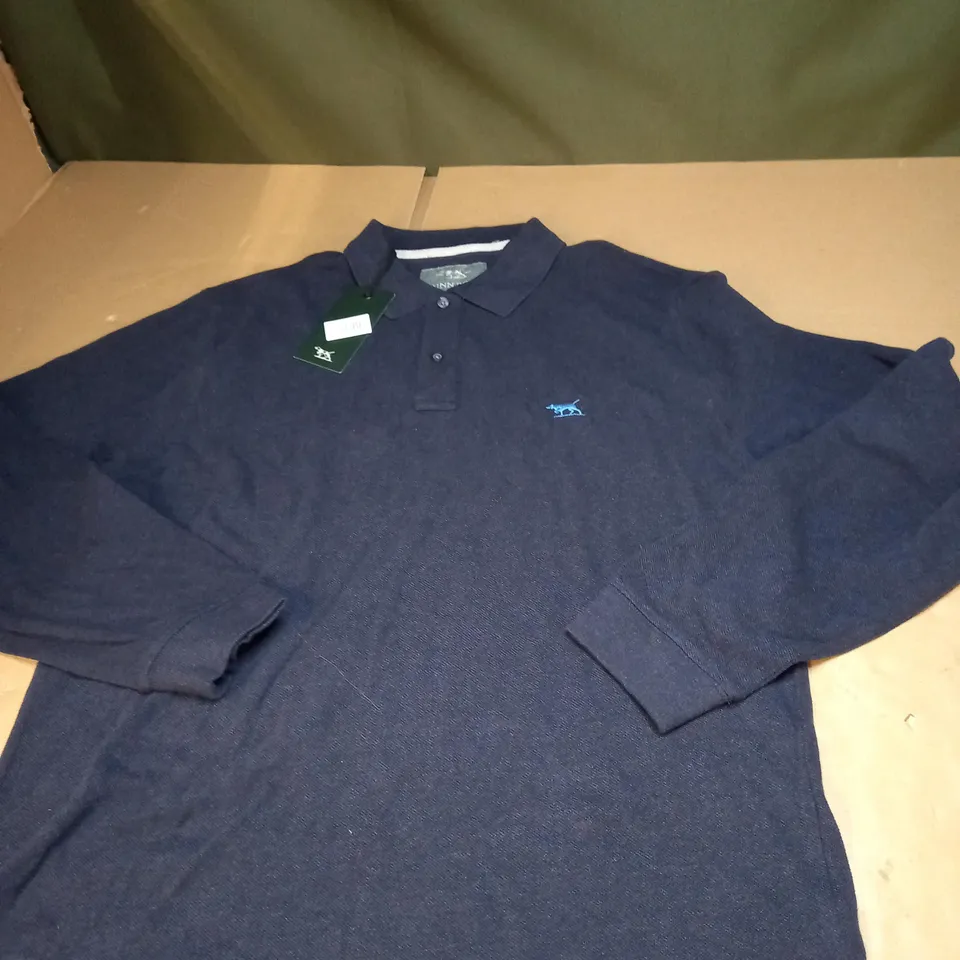 MENS NAVY BLUE GUNN POLO SHIRT SIZE XXL