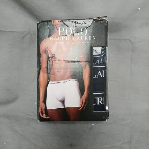 POLO RALPH LAUREN FIVE CLASSIC TRUNKS – STRETCH COTTON, SIZE S, 5-PACK