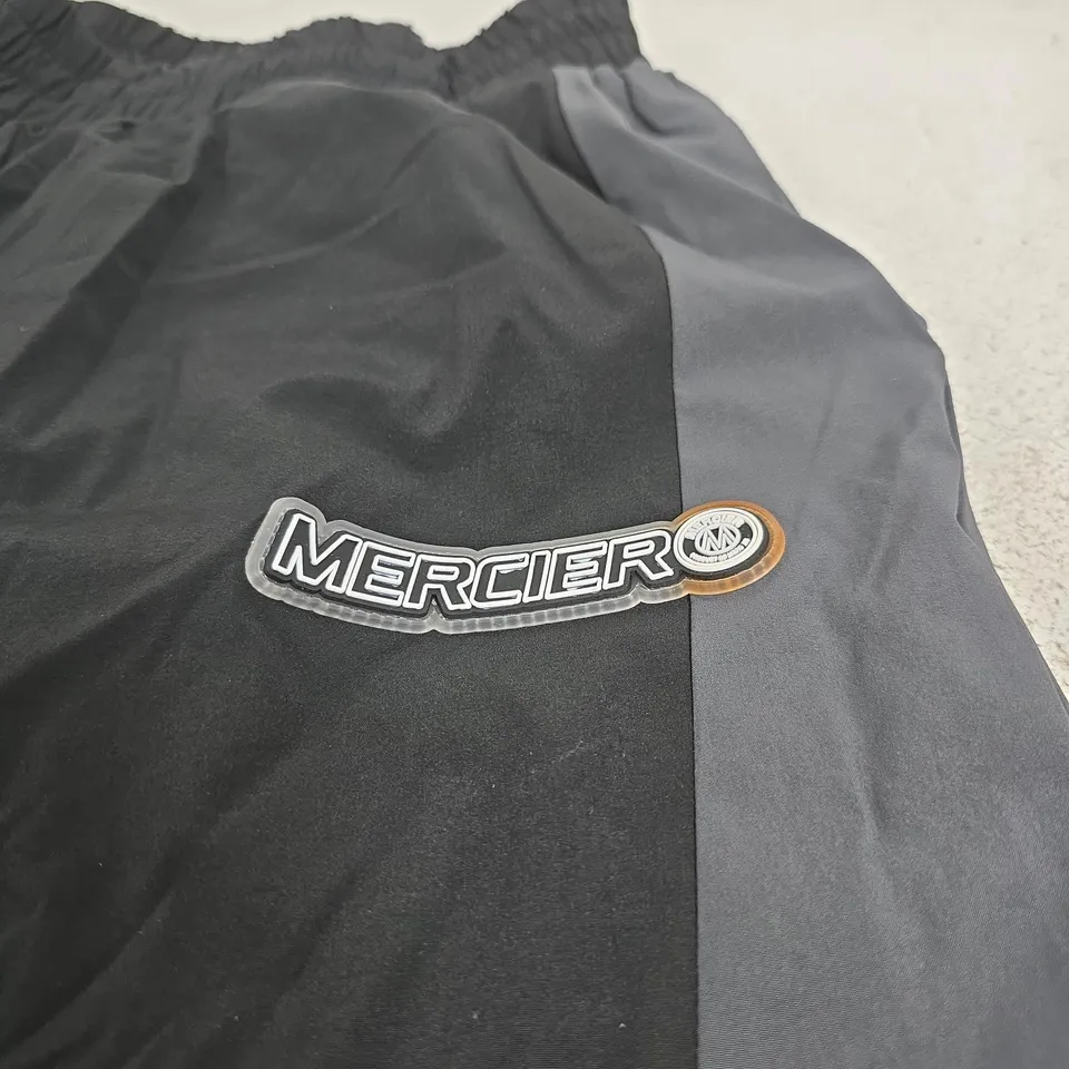 MERCIER PANELLED BADGE TRACK PANT BLACK LARGE