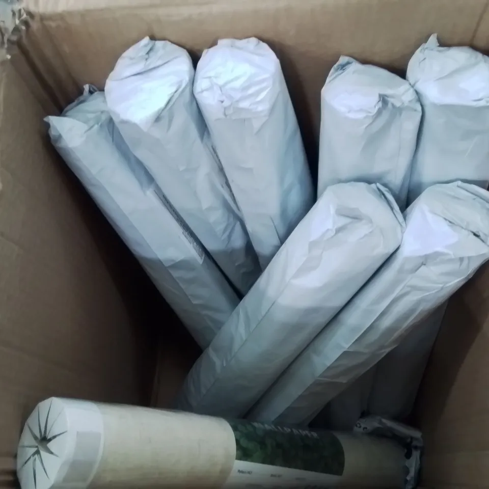 BOX CONTAINING 8 ROLLS OF WALLPAPER 
