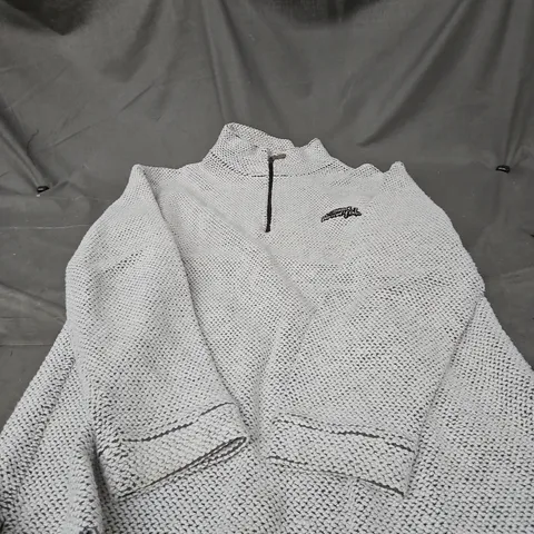 WEIRD FISH GREY KNITTED JUMPER – UK L