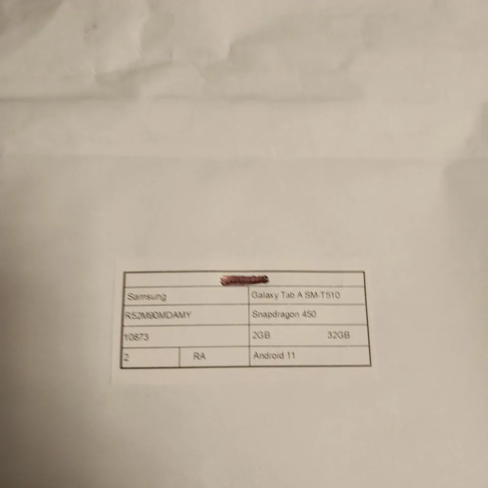SAMSUNG GALAXY TAB A SM-T510 10.1IN TABLET – 32GB, 2GB RAM, ANDROID 11